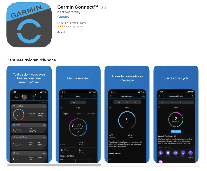 apple store garmin connect